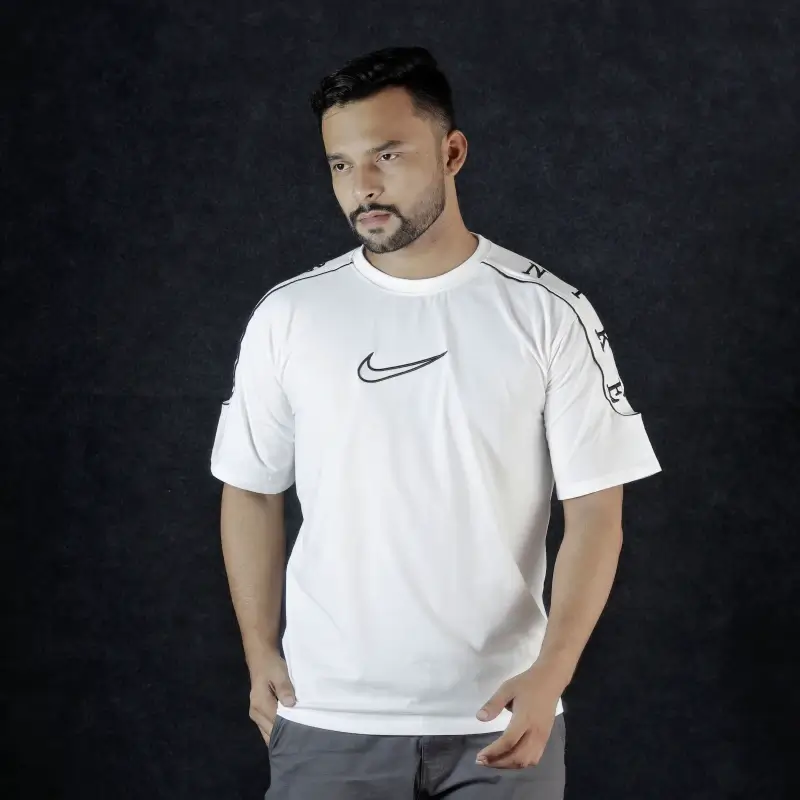 White Nike Stylish DropShoulder
