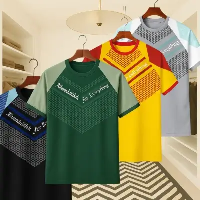 Black Green Yellow & Ash Stylish T- Shirt