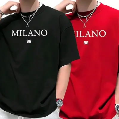Black-Red Two Set Stylish DropShoulder