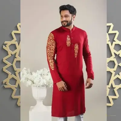 Red Stylish Premium Punjabi
