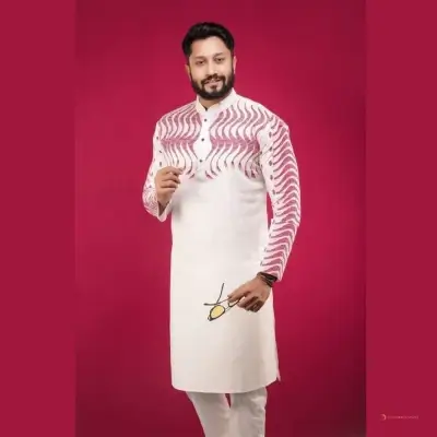 White Stylish Premium Punjabi