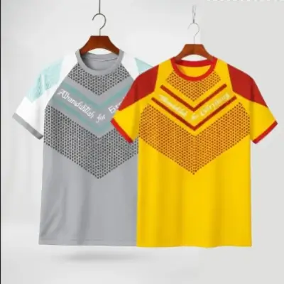 Ash & Yellow Stylish T- Shirt
