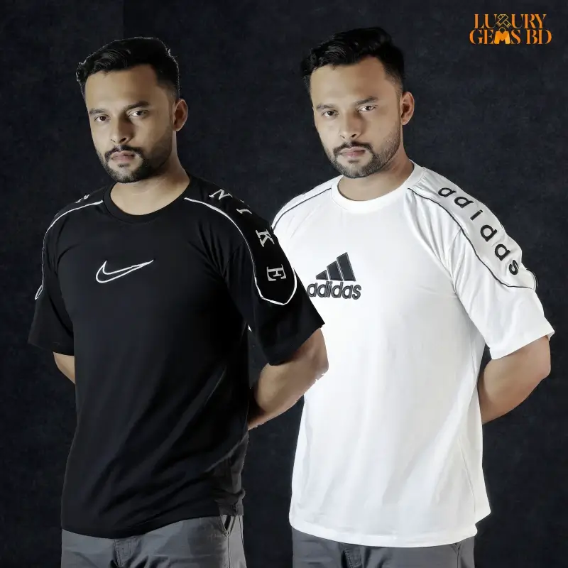 Black-White Combo Stylish DropShoulder