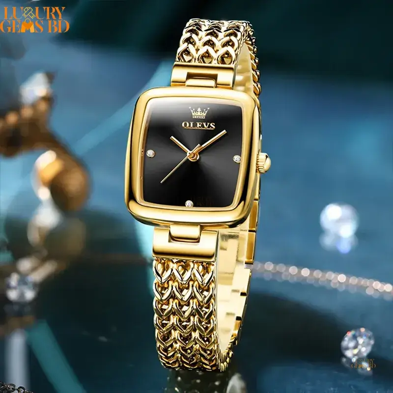 Black Fashionabe Watch With Bracelet