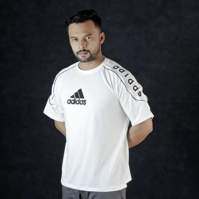 White Adidas Stylish DropShoulder